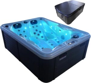 ⭐ Luxus Whirlpools – Balboa 2025 XXL Luxus Spa LED Whirlpool Set 210 x 160 cm Outdoor Indoor Pool 46 Düsen