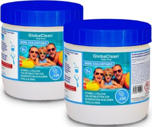 🧼 Zubehör & Pflege – Chlorine Tablets for Pool & Whirlpool - Mini 5 g, Whirlpool Chlorine, Effective Paddling Pool Disinfection, Quick Dissolving, Ideal for Children's Pool, Safe Against Bacteria & Algae - 2 x