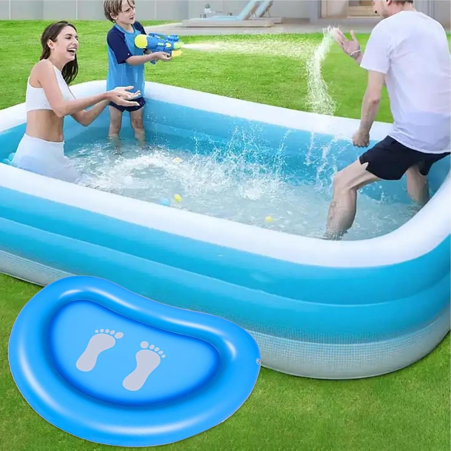 ⭐ Luxus Whirlpools – Aufblasbares Fußbad für den Strand, tragbares Waschbecken, Luxus-Fußbad, persönliches wasserdichtes Pool-Fußwaschbecken, Mehrzweck-Fußbad, Fußeinweichbadewanne für Strand, Familienpool – Bild 3