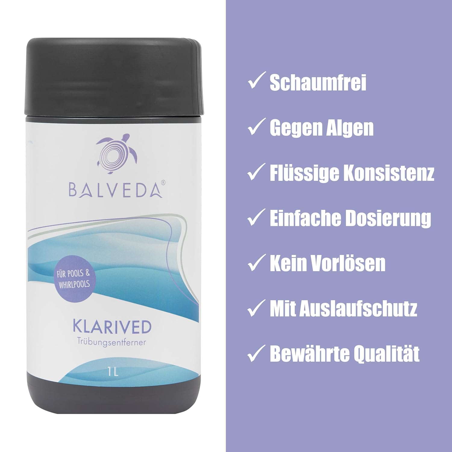 🧼 Zubehör & Pflege – Balveda Cleared Turbidity Remover, 3 x 1 L, Clear Effect for Pools and Hot Tubs – Bild 4