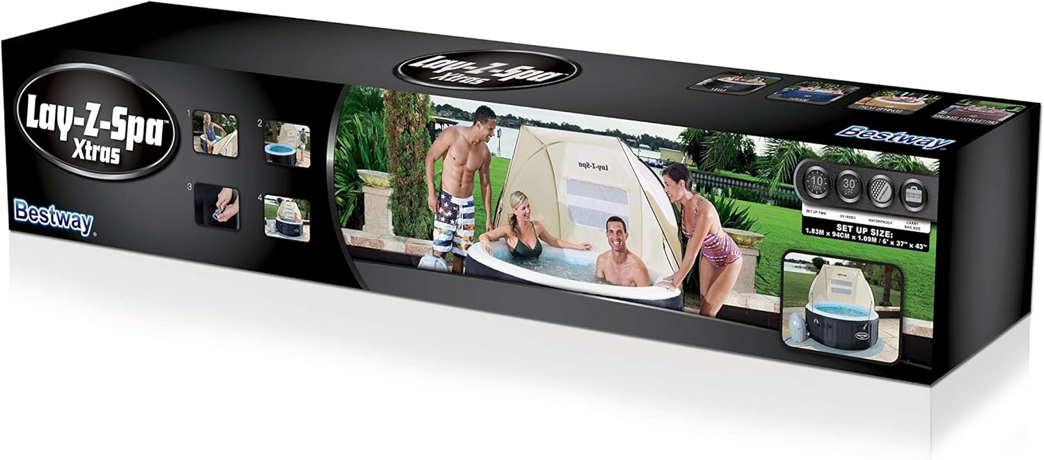 ⭐ Luxus Whirlpools – Bestway Lay-Z-Spa Sonnenschutzdach, 183 x 94 x 109 cm. – Bild 3