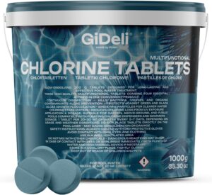 🧼 Zubehör & Pflege – Chlorine Tablets for Pool Tablets 200 g Multitabs 5 in 1 Long-Term 5-Phase Safe and Efficient Care & Cleaning for Crystal Clear Pool Water & Whirlpool 1 kg