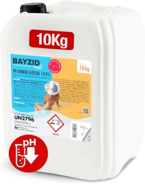 🧼 Zubehör & Pflege – 1 x 10 kg BAYZID pH reducer minus 14.9% by Höfer Chemie for pool and swimming pool to reduce the pH value
