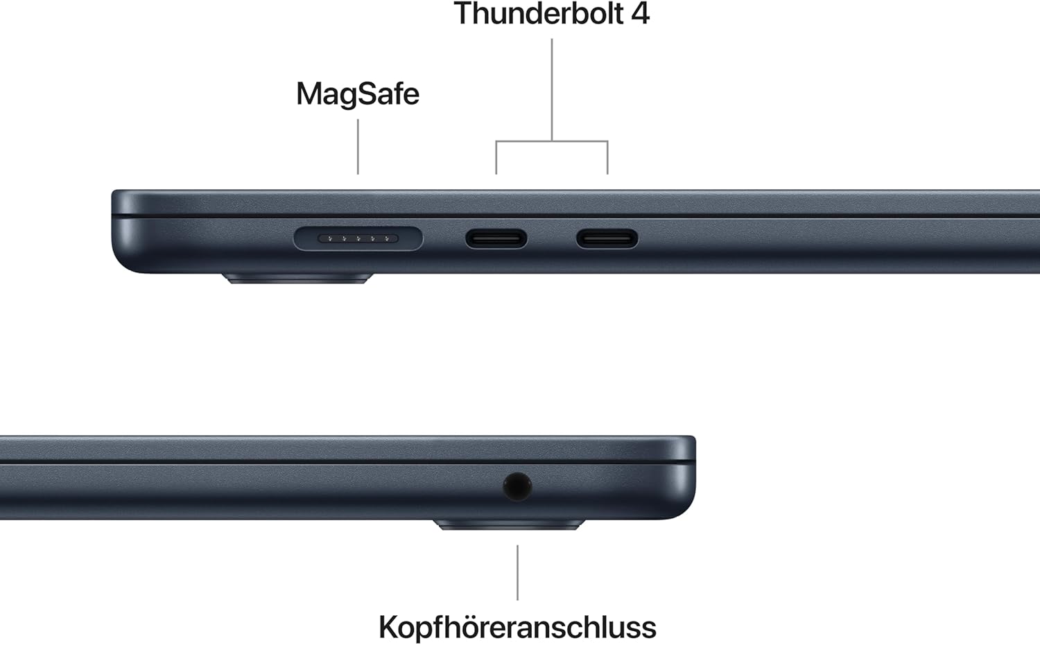 ⭐ Luxus Whirlpools – Apple MacBook Air (15 Zoll, Apple M4 Chip mit 10-Core-CPU und 10-Core-GPU, 16 GB gemeinsamer Speicher, 256 GB) – Mitternacht – Bild 5