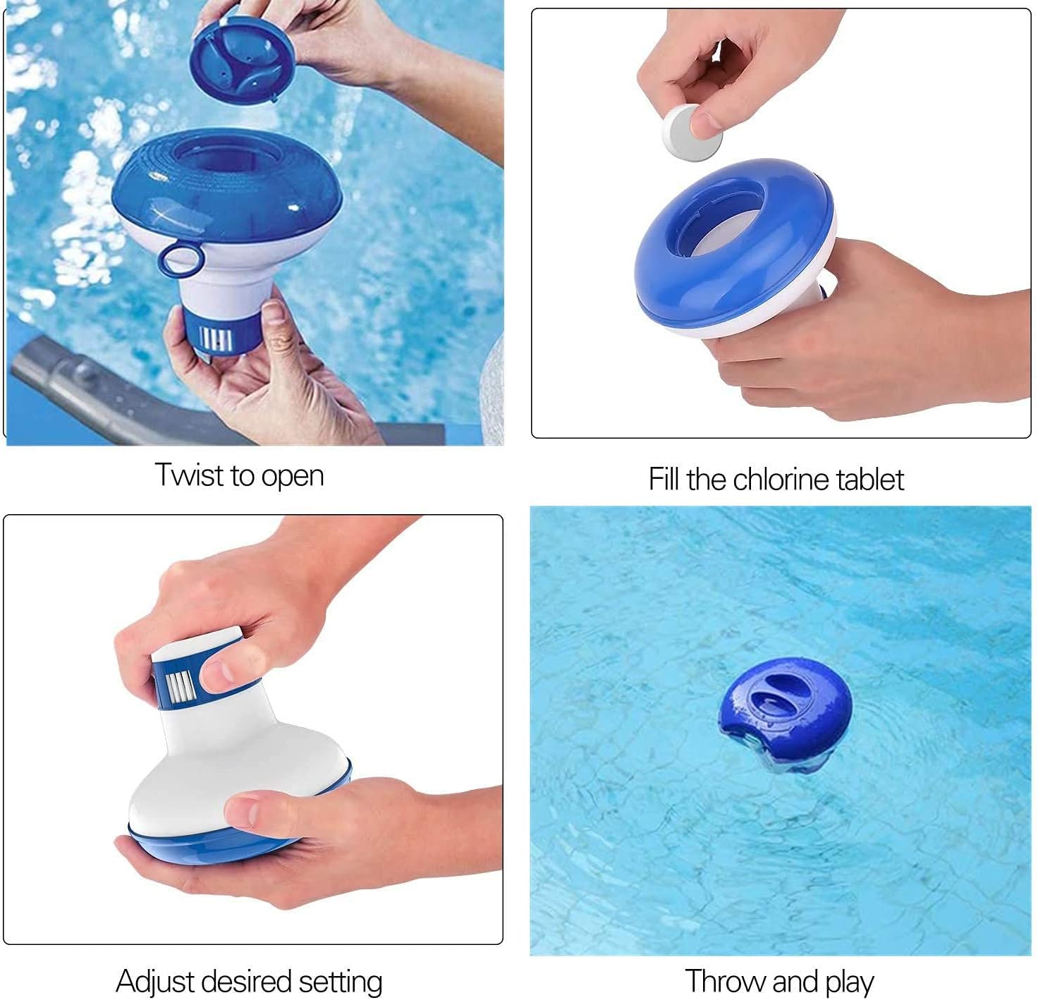 🧼 Zubehör & Pflege – Pool Chemical Dispenser, Floating Chlorine Tablet Dispenser, Spa Chemical Dispenser for Outdoor, Indoor, Swimming Pools, Spas, Hot Tub, Fish Ponds – Bild 4