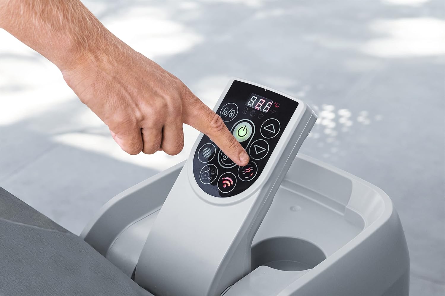 ⭐ Luxus Whirlpools – Bestway SaluSpa Wasserfallfunktion mit LED-Leuchten, integrierte Lichter mit 7 Farbmodi, kompatibel mit den meisten aufblasbaren und tragbaren SaluSpa-Whirlpools von Bestway – Bild 7