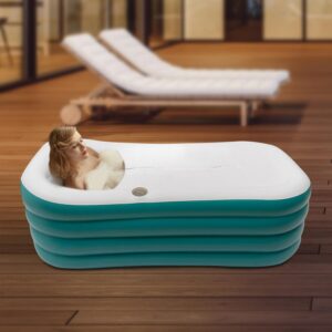 ⭐ Luxus Whirlpools  – Aufblasbare Badewanne, faltbare mobile freistehende Badewanne, Spa für Erwachsene, mit elektrischer Pumpe, Getränkehalter