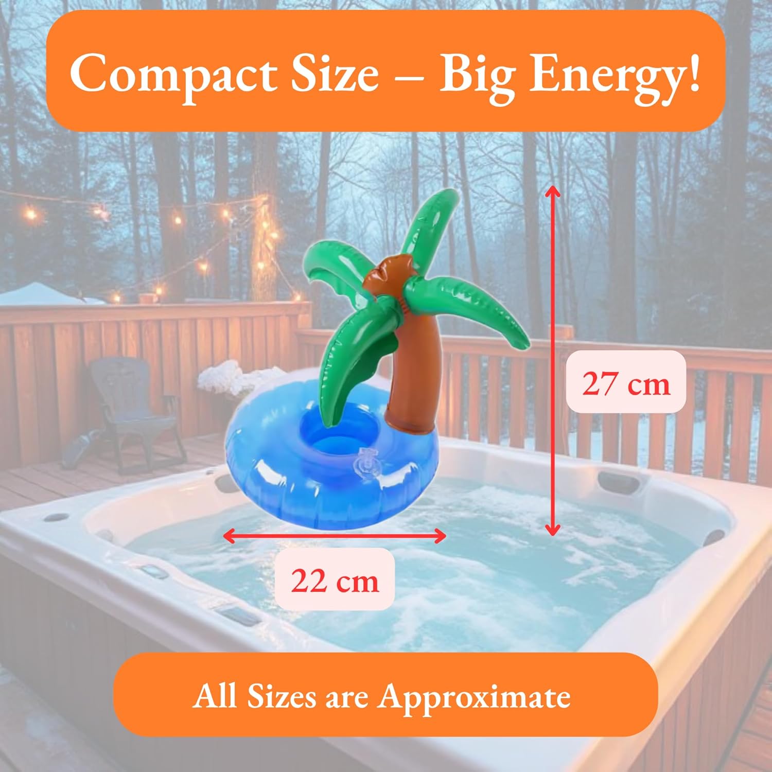🎯 Whirlpool Gadgets – Inflatable Palm Tree Hot Tub Bath Pool Drink Holder – Bild 3