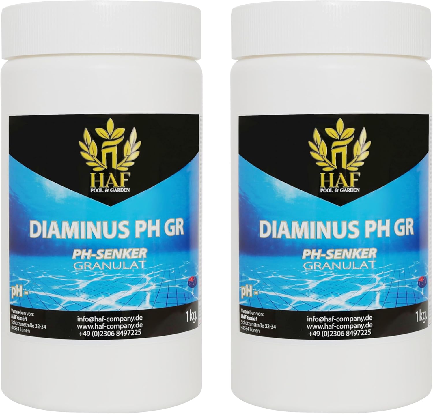 🧼 Zubehör & Pflege – HAF® pH Reducer / pH / pH Minus Granules 2 kg – For Fast and Reliable Lowering and Regulation of pH Value in Pool, Swimming Pool & Whirlpool – Quality: Made in Europe – Quantity: 2 x 1 kg