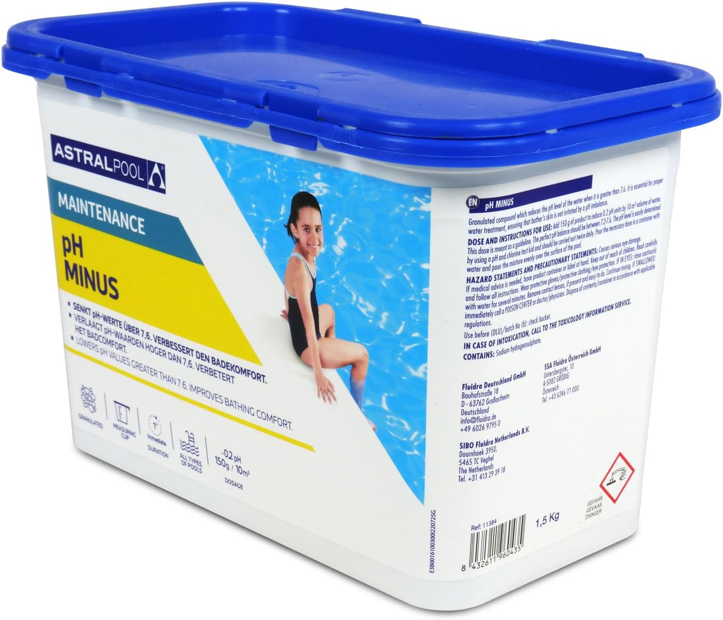 🧼 Zubehör & Pflege – Astral Pool pH Minus Granules 1.5 kg - Fast Acting pH Reducer for Pools and Hot Tubs - Effective Water Care Against Limescale and Skin Irritation – Bild 7