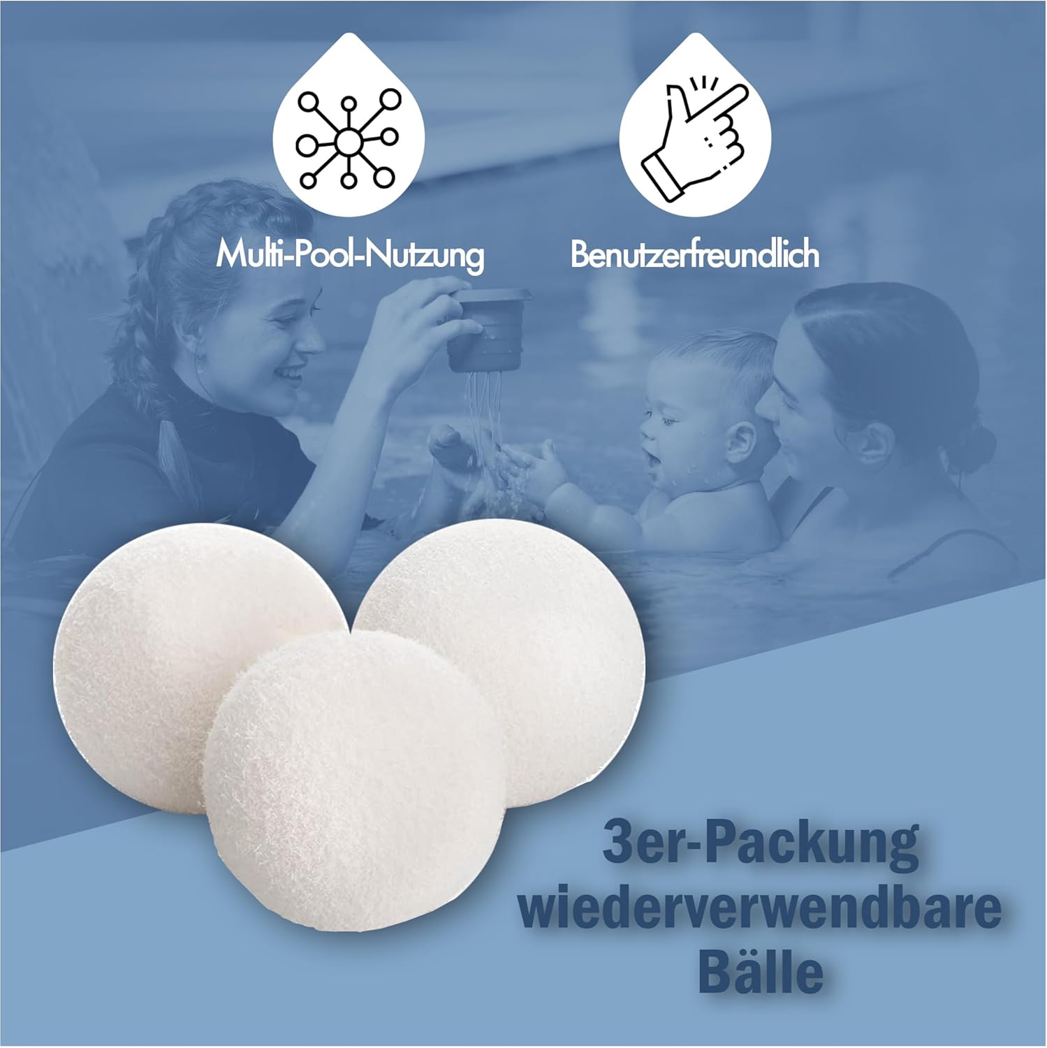 🧼 Zubehör & Pflege – Hot Tub Cleaning Balls - Effective Floating Spa Foam Absorbers for Hot Tubs and Pools - Easy to Use, Reusable, Eco-Friendly Spa Maintenance and Accessories – Bild 4