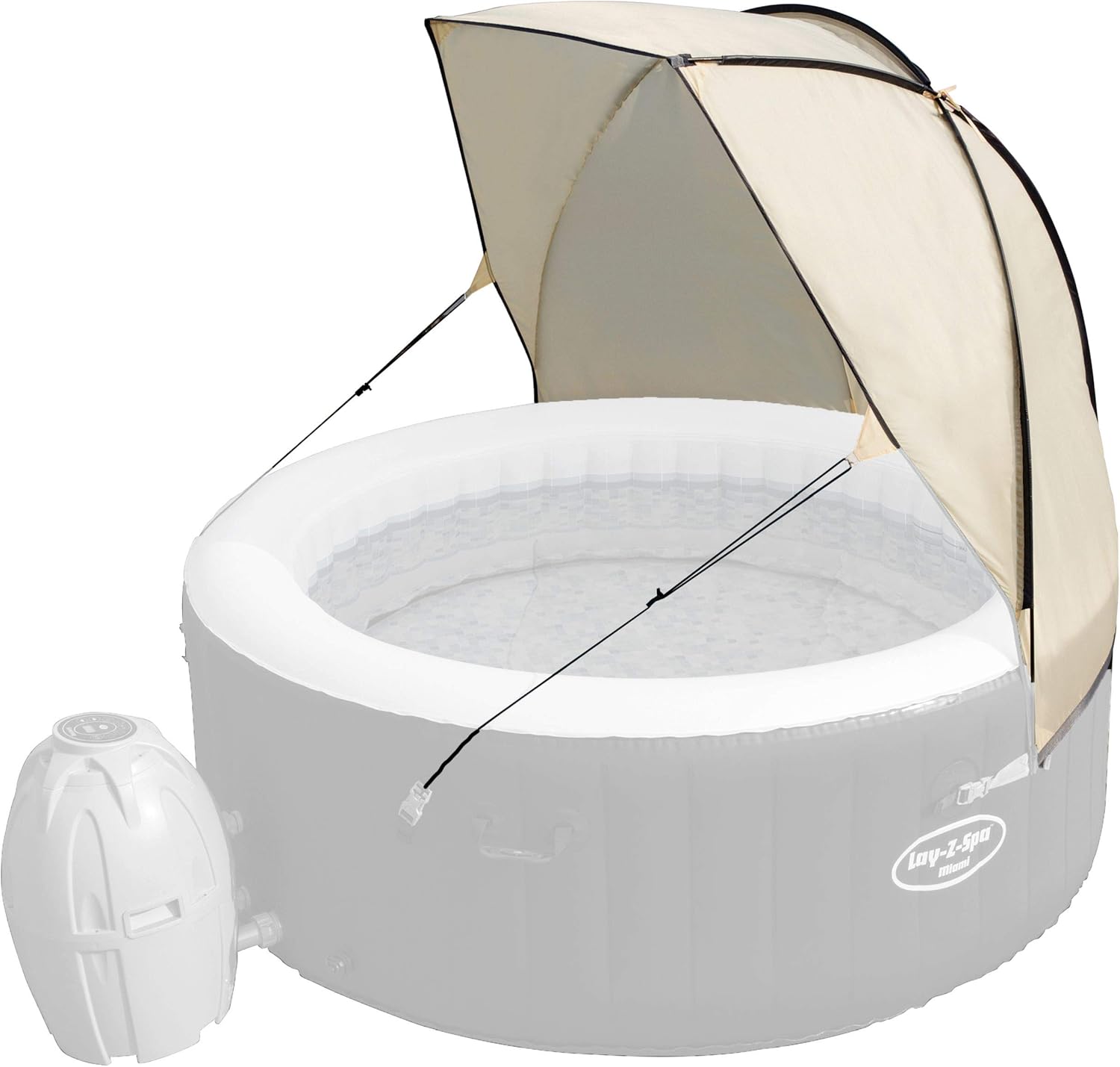 ⭐ Luxus Whirlpools – Bestway Lay-Z-Spa Sonnenschutzdach, 183 x 94 x 109 cm.