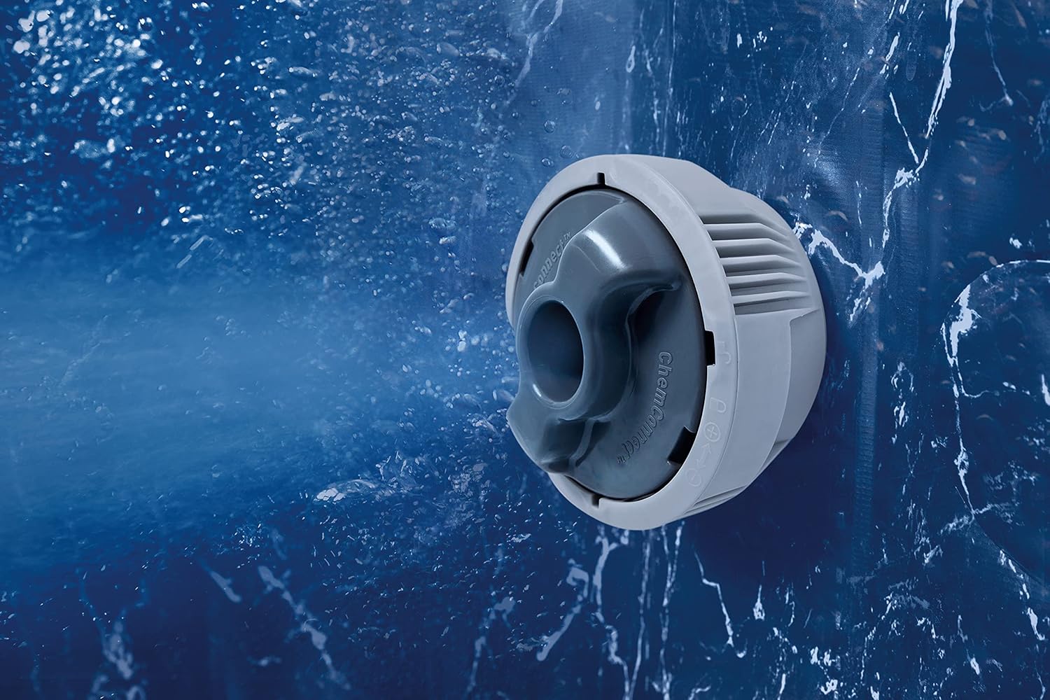 ⭐ Luxus Whirlpools – Bestway Lay-Z-SPA Toronto AirJet Whirlpool, Ø 190 x 70 cm, 7 Personen, energiesparend, Heizung, Frostschutz, 180 AirJet-Düsen, App-Steuerung, UltraFit Pumpeneinheit, Abdeckung, Holzoptik, Palisander – Bild 7