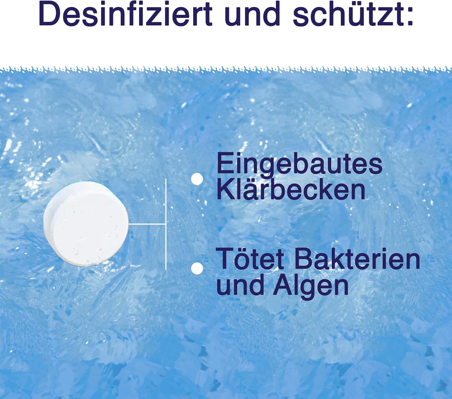🧼 Zubehör & Pflege – Chlorine 5 in 1 Multi Tablets for Pool & Hot Tub, 1 kg Bucket of Slow Dissolving 20 g Tablets, Disinfection, Algae Prevention, Flocculation, pH Stabilisation & Turbidity Removal – Bild 6