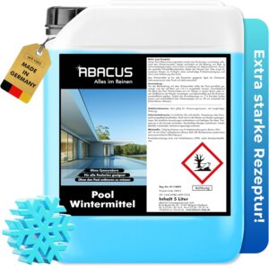 🧼 Zubehör & Pflege – ABACUS Pool Winter Agent - Wintering Agent Against Algae & Limescale - 5L Canister Winterfit for Clear Water in Winter - Foam-free Wintering Concentrate for Wintering from the Pool