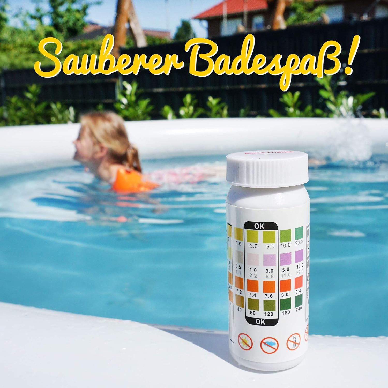 🧼 Zubehör & Pflege – Hecht Pool Test Strips - Perfect Measurement of Your Water Quality - Ideal Quick Test - New Test for Optimal Water Care, Water Quality - Chlorine Water Tester - Pool Test Strips (150) – Bild 7