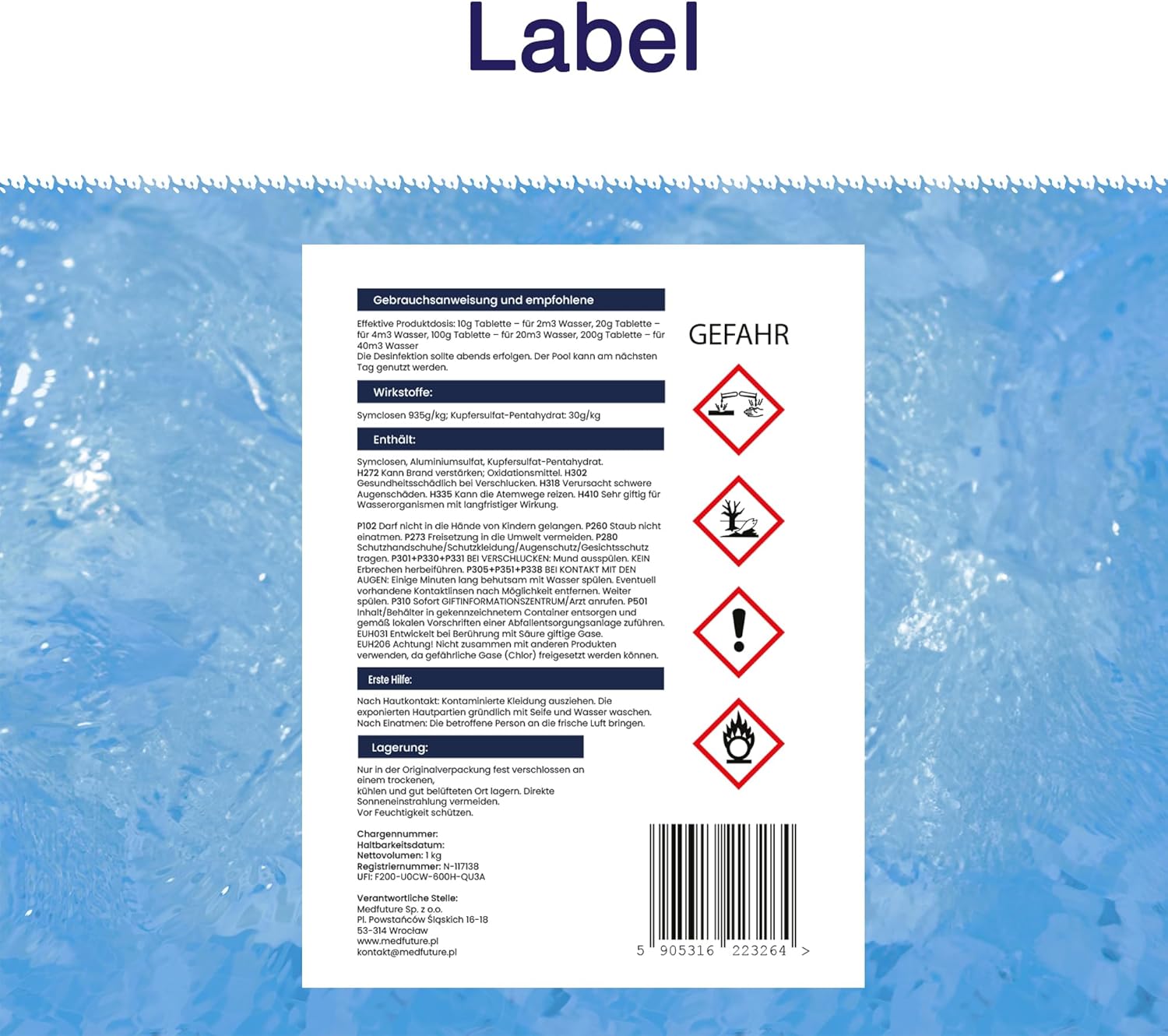 🧼 Zubehör & Pflege – Chlorine 5 in 1 Multi Tablets for Pool & Hot Tub, 1 kg Bucket of Slow Dissolving 20 g Tablets, Disinfection, Algae Prevention, Flocculation, pH Stabilisation & Turbidity Removal – Bild 7