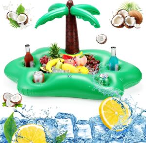 ⭐ Luxus Whirlpools  – Aufblasbarer Getränkehalter, 2-in-1 schwimmendes Tablett, 8 Löcher, große Kapazität, schwimmende Untersetzer, Getränkehalter, Pool, aufblasbare Poolbar, aufblasbarer Pool-Getränkehalter, schwimmend