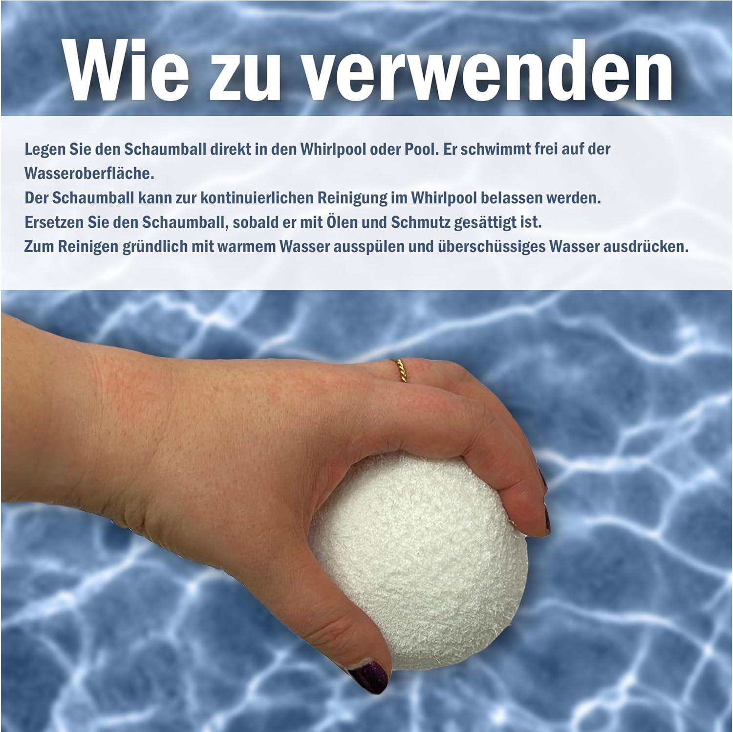 🧼 Zubehör & Pflege – Hot Tub Cleaning Balls - Effective Floating Spa Foam Absorbers for Hot Tubs and Pools - Easy to Use, Reusable, Eco-Friendly Spa Maintenance and Accessories – Bild 8