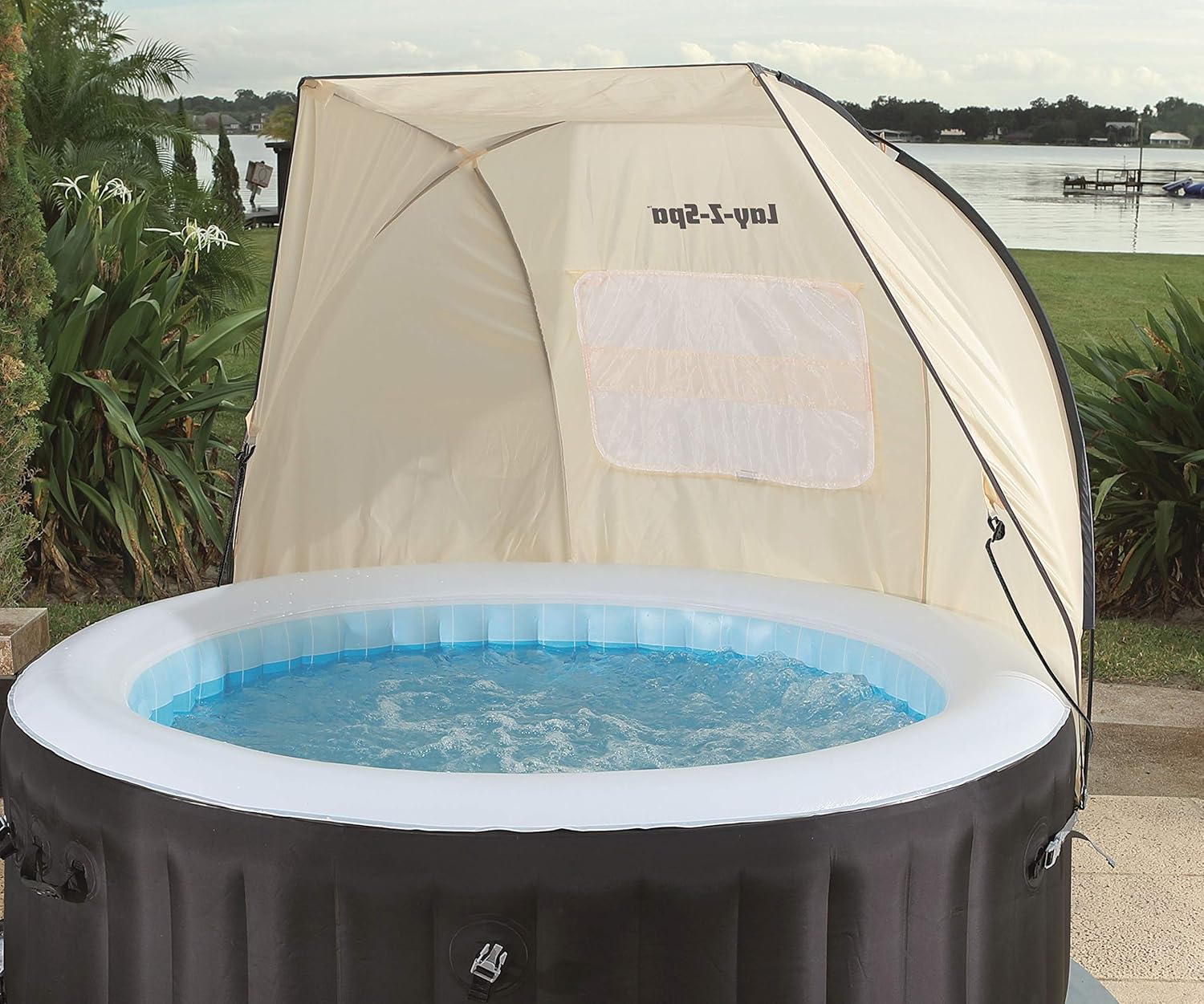 ⭐ Luxus Whirlpools – Bestway Lay-Z-Spa Sonnenschutzdach, 183 x 94 x 109 cm. – Bild 10