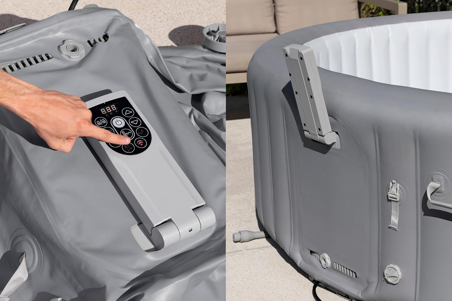 ⭐ Luxus Whirlpools – Bestway Lay-Z-Spa Hawaii AirJet Whirlpool Ø236 x 71 cm – Aufblasbarer Outdoor-Whirlpool für 8 Personen, 190 AirJet Düsen, EnergySense Dämmung, App-Steuerung, Heizung 40 °C, Frostwächter, TriTech PVC – Bild 5