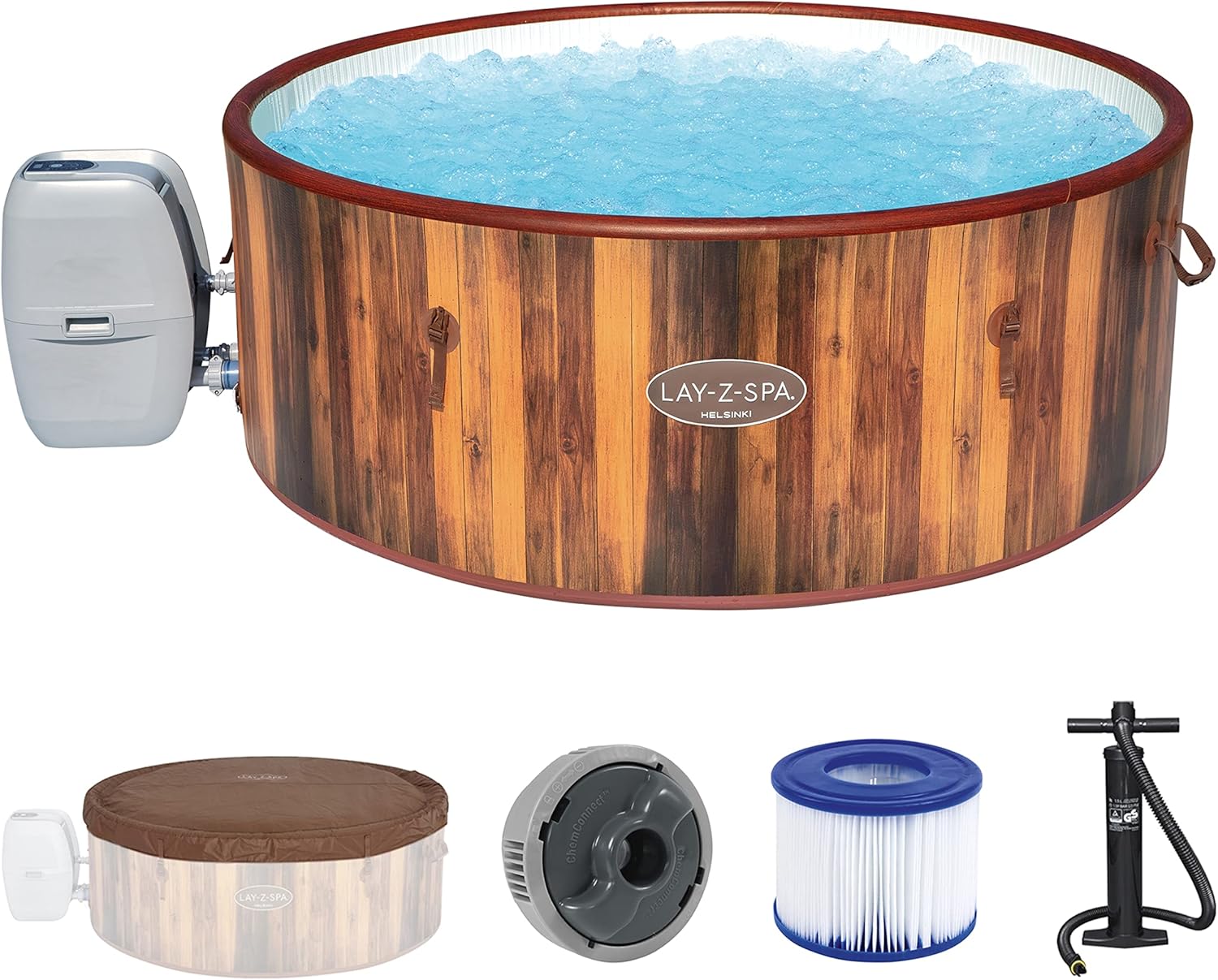 ⭐ Luxus Whirlpools – Bestway® LAY-Z-SPA® Helsinki AirJet™ runder Whirlpool, 180 x 66 cm – Bild 3