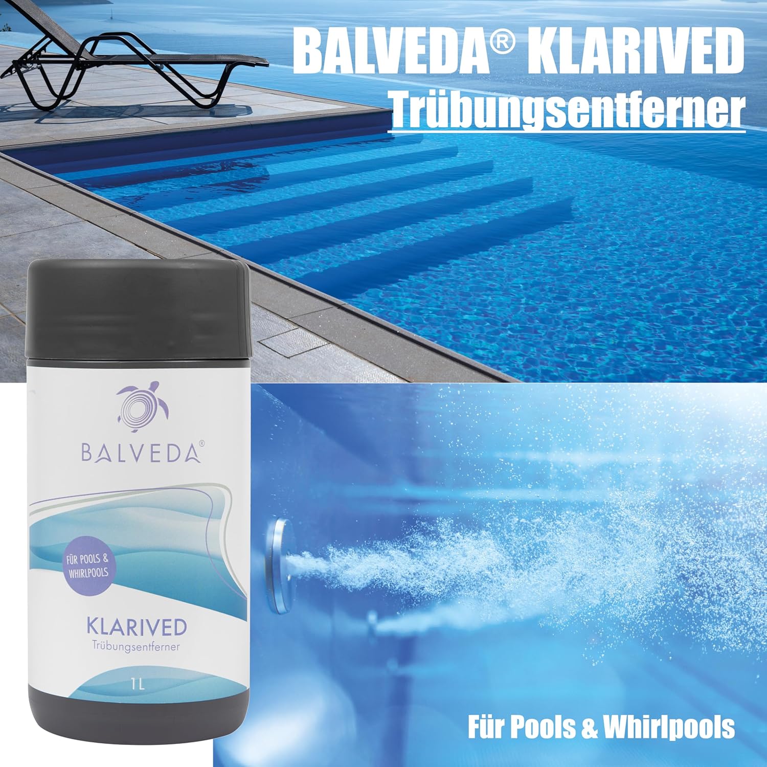 🧼 Zubehör & Pflege – Balveda Cleared Turbidity Remover, 3 x 1 L, Clear Effect for Pools and Hot Tubs – Bild 5
