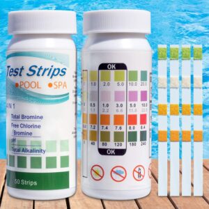 🧼 Zubehör & Pflege – Hecht Pool Test Strips - Perfect Measurement of Your Water Quality - Ideal Quick Test - New Test for Optimal Water Care, Water Quality - Chlorine Water Tester - Pool Test Strips (150)
