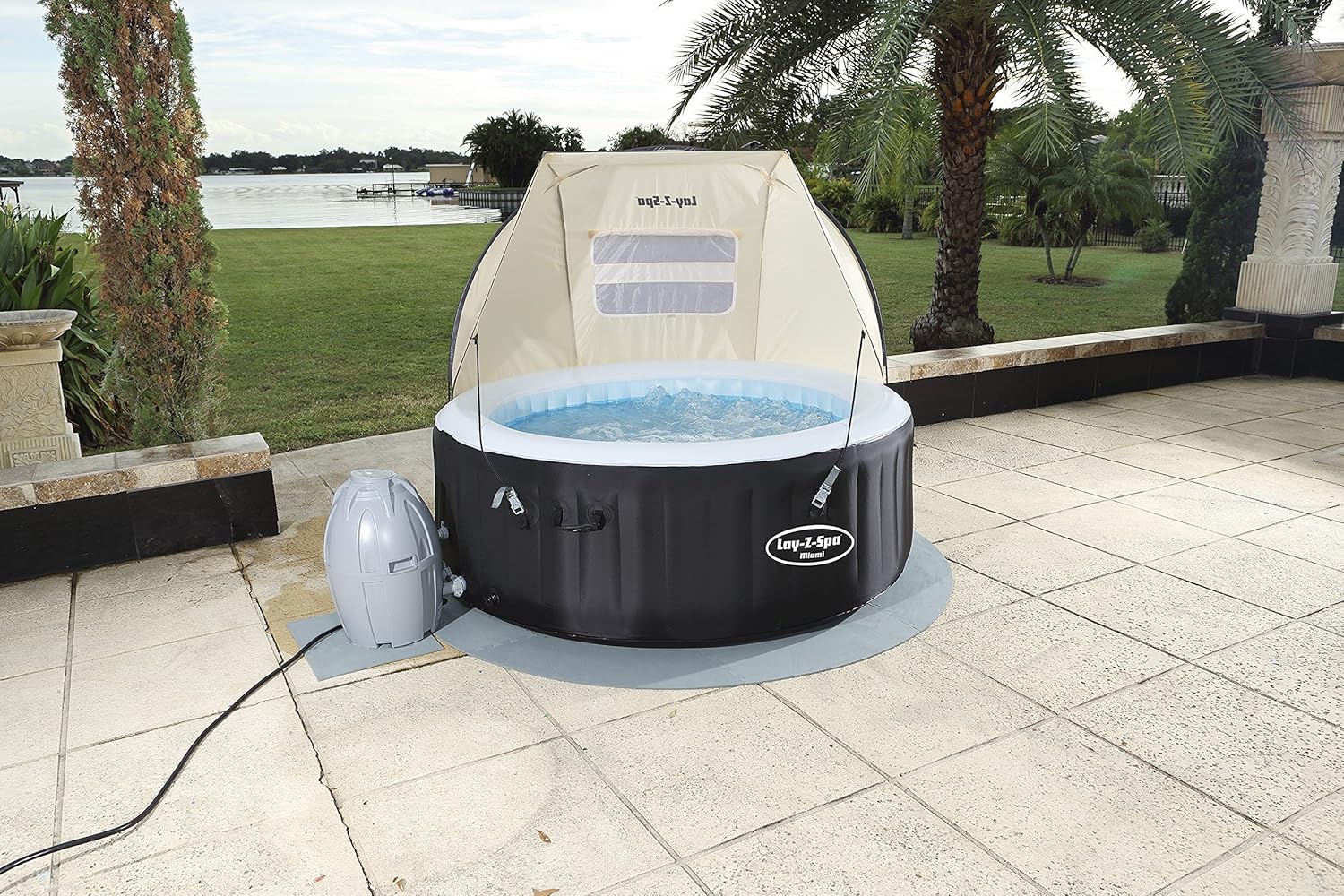 ⭐ Luxus Whirlpools – Bestway Lay-Z-Spa Sonnenschutzdach, 183 x 94 x 109 cm. – Bild 20