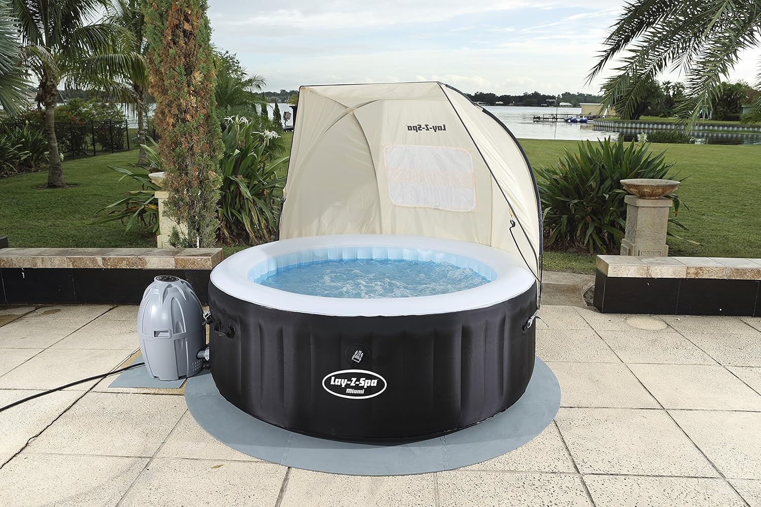 ⭐ Luxus Whirlpools – Bestway Lay-Z-Spa Sonnenschutzdach, 183 x 94 x 109 cm. – Bild 18