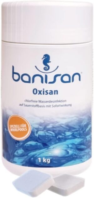🧼 Zubehör & Pflege – Banisan Oxisan Active Oxygen + 2 Filter Cleaner Tabs Free from Pfahler's Whirlpool Studio. Active Oxygen Granules for Disinfection, Especially for Hot Tubs, Softub