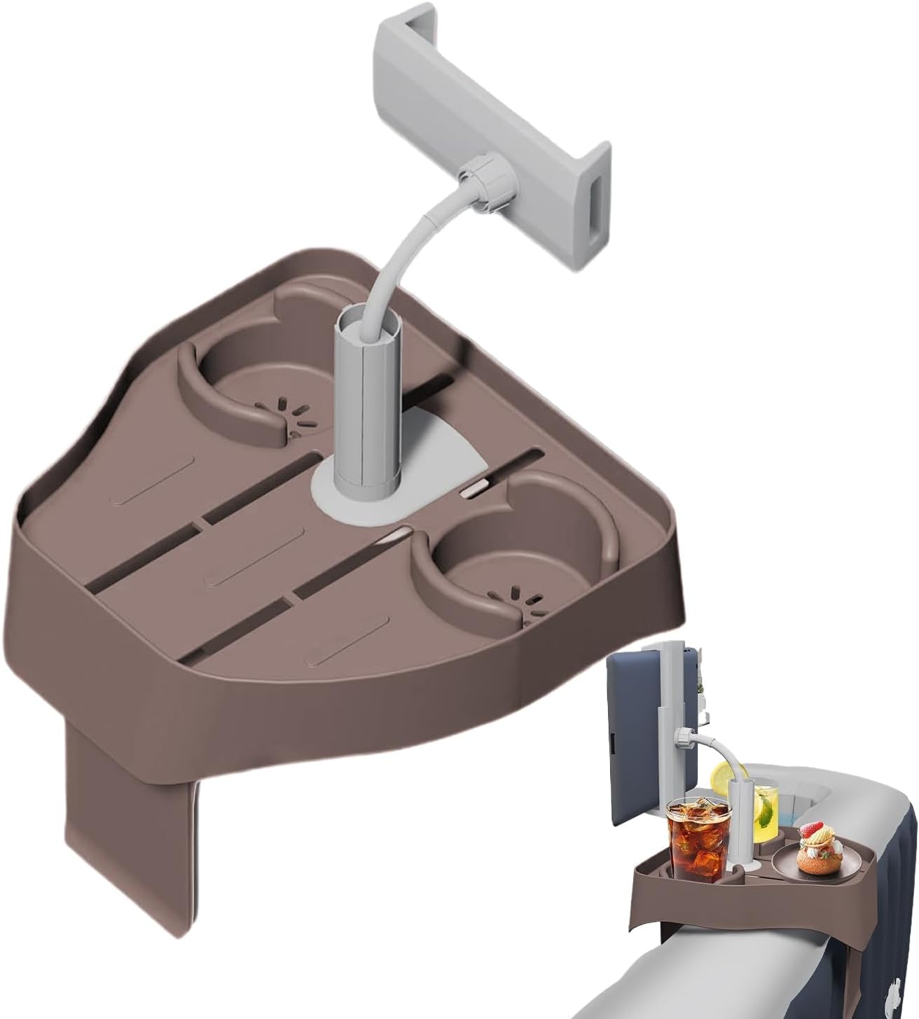 🎯 Whirlpool Gadgets – Verstellbares Badewannentablett mit 2 Getränkehaltern, Spa und Poolside Nizer für Whirlpools, aufblasbare Pools, Dusche und Barzubehör