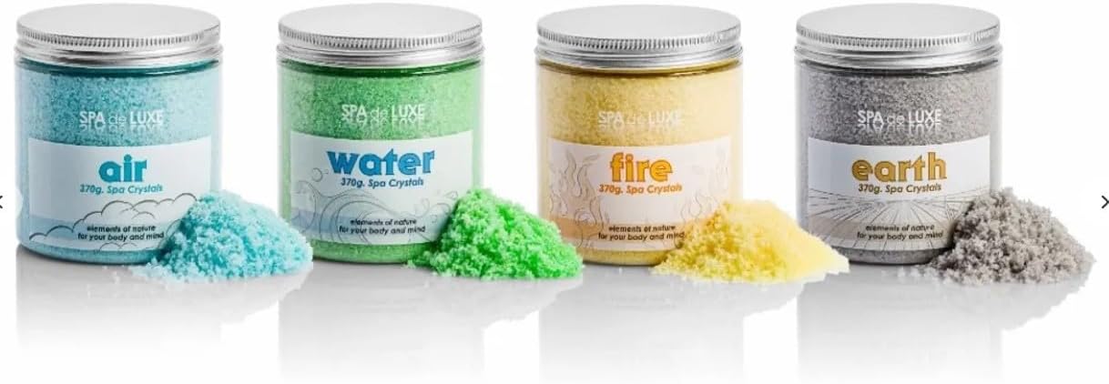 🧼 Zubehör & Pflege – Surdefens AquaFinesse Spa de Luxe Crystals Set of 4 with 4 Fragrances, 1.48 kg, Round, Whirlpool Bath Crystals Set – Bild 2