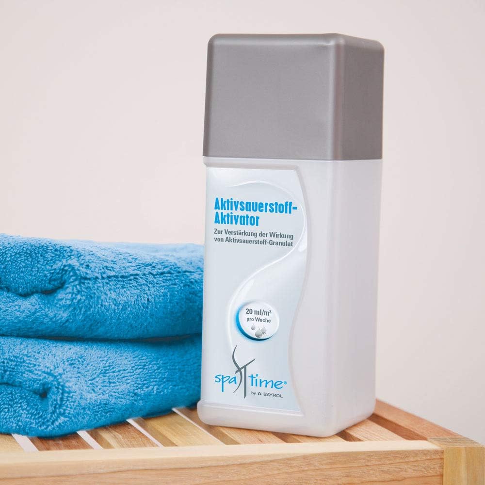 🧼 Zubehör & Pflege – SpaTime by Bayrol Active Oxygen Activator, 1.0 L, for Chlorine-Free Water Care with Active Oxygen, Supports and Strengthens the Effect of Active Oxygen Granules, Foam-Free and pH Neutral