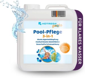 🧼 Zubehör & Pflege – HOTREGA Pool Care 3-in-1 Concentrate 2 Litres Algae Killer, Disinfection and Algae Prevention for Crystal Clear Water