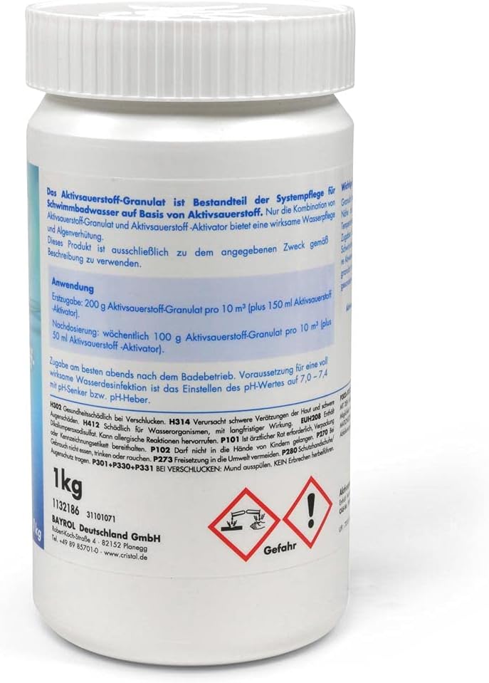 🧼 Zubehör & Pflege – Bayrol Cristal Active Oxygen Granules 1.0 kg Oxygen Granules for Chlorine-Free Water Disinfection – Bild 3