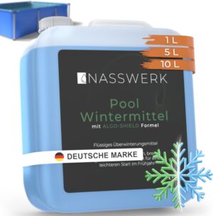 🧼 Zubehör & Pflege – Pool Winter Agent Liquid 5 L Highly Effective Pool Wintering Agent for Winter Protection Against Algae, Lime & Dirt Algae Killer Winter Protection Agent for Pool & Whirlpool Winter Additive