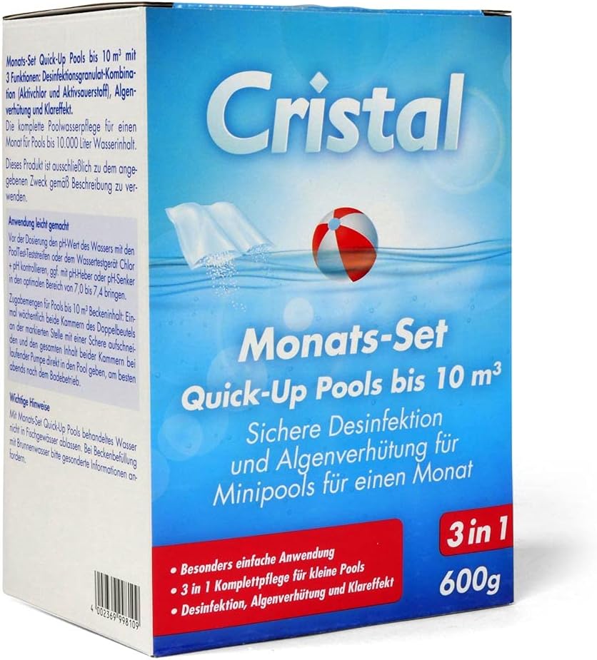 🧼 Zubehör & Pflege – Cristal Month Set Quick-Up Pools up to 10 m3, 0.6 kg