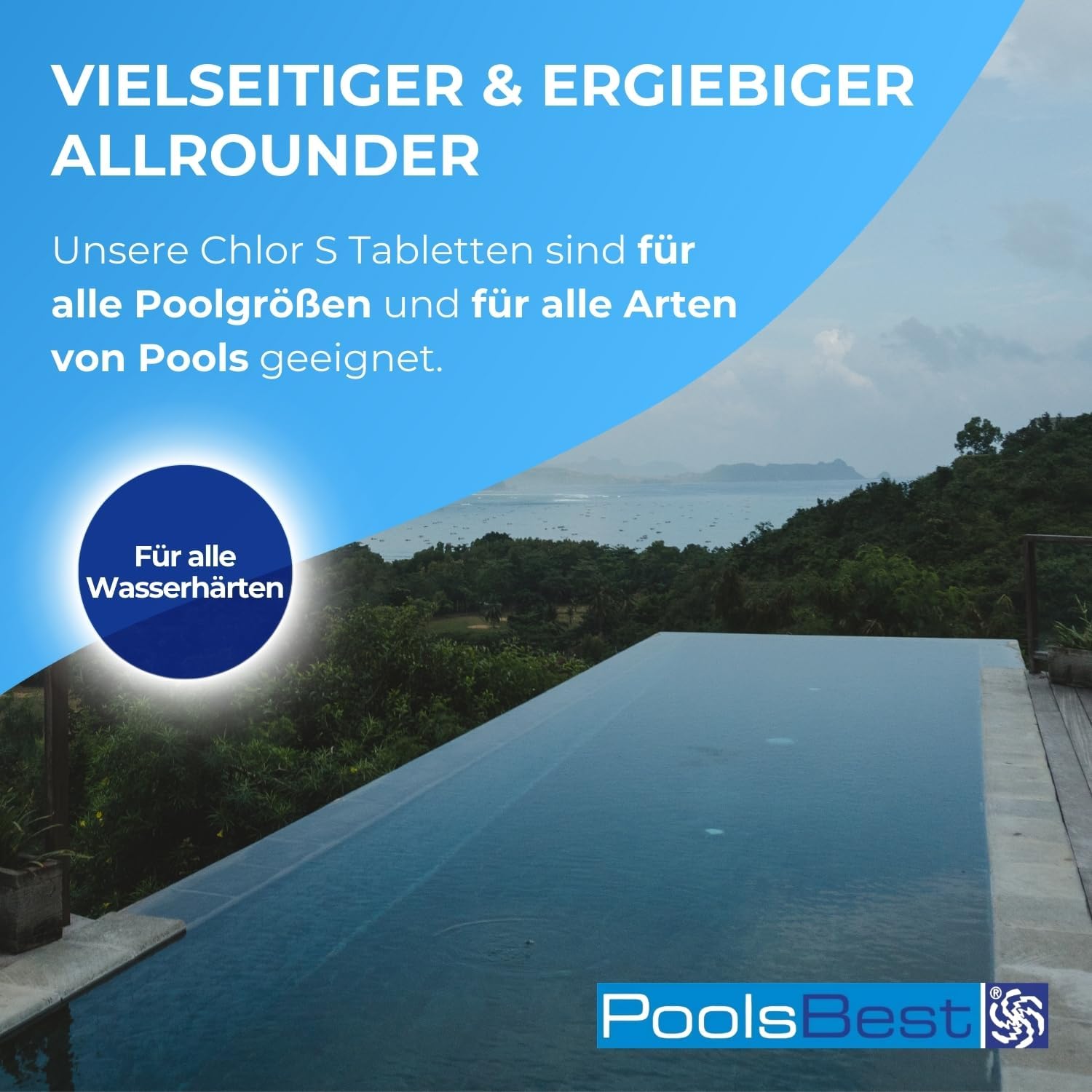 🧼 Zubehör & Pflege – POOLSBEST® 3 kg Chlorine Tabs S 20 g Tablets – Quick Dissolving Chlorine Tablets – Chlorine Tabs Act Quickly Against Bacteria, Fungi and Viruses – Bild 6