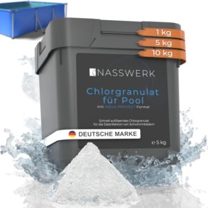 🧼 Zubehör & Pflege – Chlorine Granules for Pool 5 kg, Highly Effective Quick Chlorine Granules for Pool and Whirlpool, Chlorine Granules for Shock Chlorination and Shock Chlorination, Chlorine Granules Pool 5