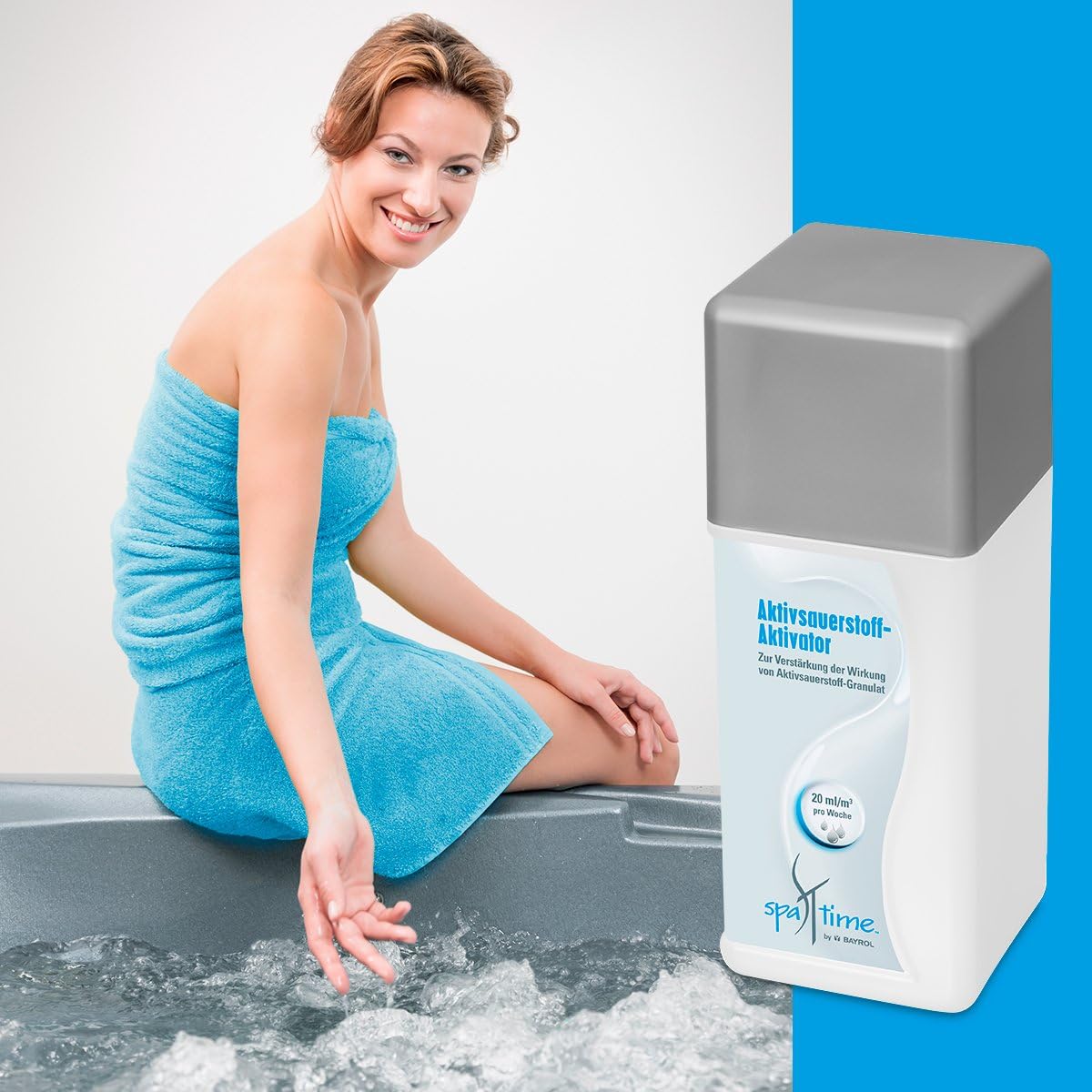 🧼 Zubehör & Pflege – SpaTime by Bayrol Active Oxygen Activator, 1.0 L, for Chlorine-Free Water Care with Active Oxygen, Supports and Strengthens the Effect of Active Oxygen Granules, Foam-Free and pH Neutral – Bild 2