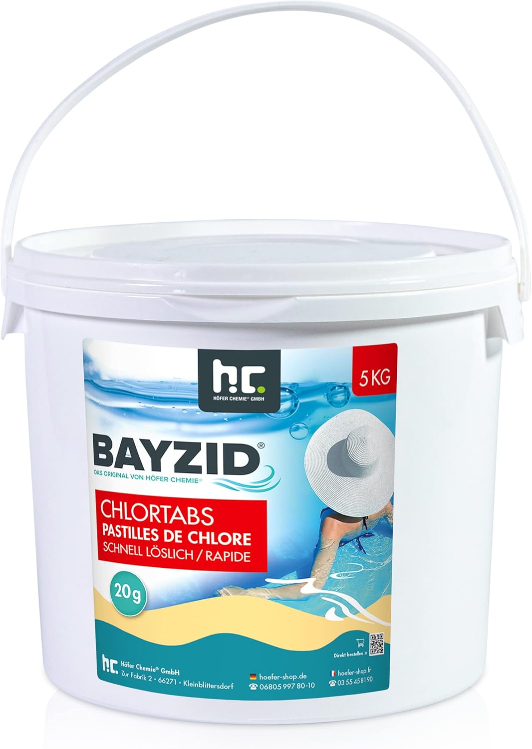 🧼 Zubehör & Pflege – Höfer Chemie 5 kg Highly Effective Pool Chlorine Tablets 20 g Bayzid Quick Dissolving with 56 % Active Chlorine Content for Pool & Swimming Pool – Bild 4