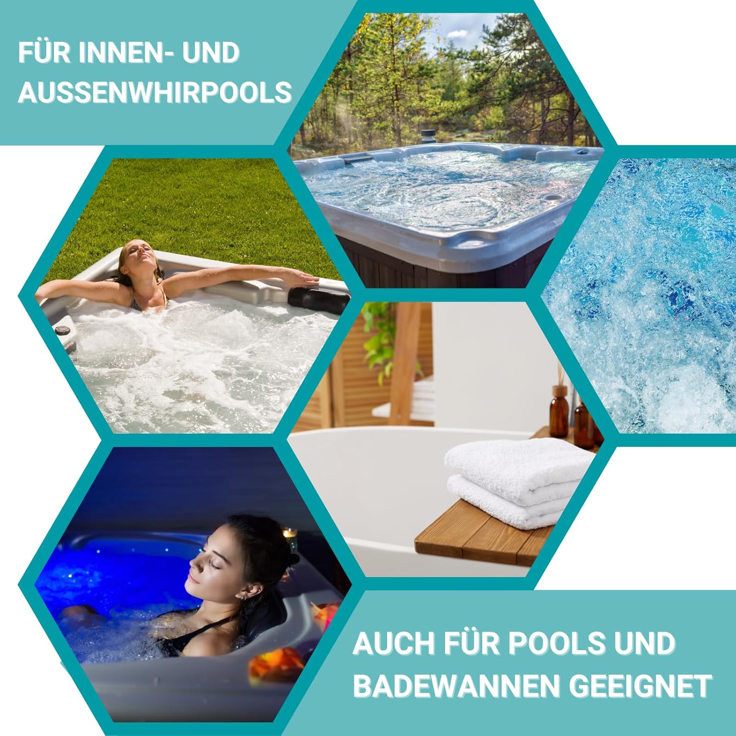🧼 Zubehör & Pflege – HOTREGA Whirlpool Disinfectant 2-in-1 4 x 500 ml | Whirlpool Cleaner | Disinfects and Descales | Powerful Against Limescale Bacteria Viruses & Odours – Bild 3