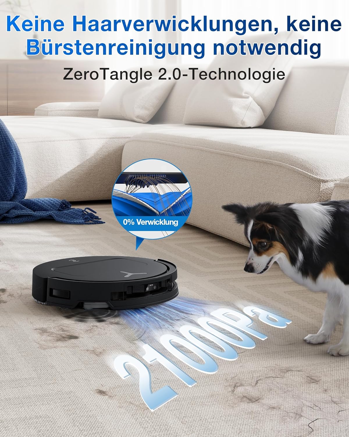 🧼 Zubehör & Pflege – ECOVACS DEEBOT T50 PRO Omni Gen2 Robot Vacuum Cleaner with Mop Function, Extended Side Brush and Mop, 21,000 Pa, Auto Addition of Cleaning Solution, Mop Wash with 75°C Hot Water, Ultra Thin 81 mm – Bild 2