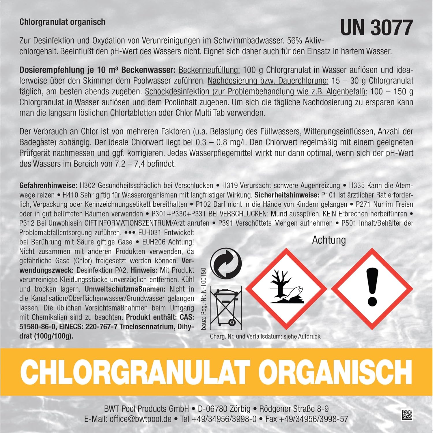 🧼 Zubehör & Pflege – Paradies Pool Chlorine Fast Granules for Swimming Pools, Quick Dissolving, Capacity: 5 kg – Bild 4