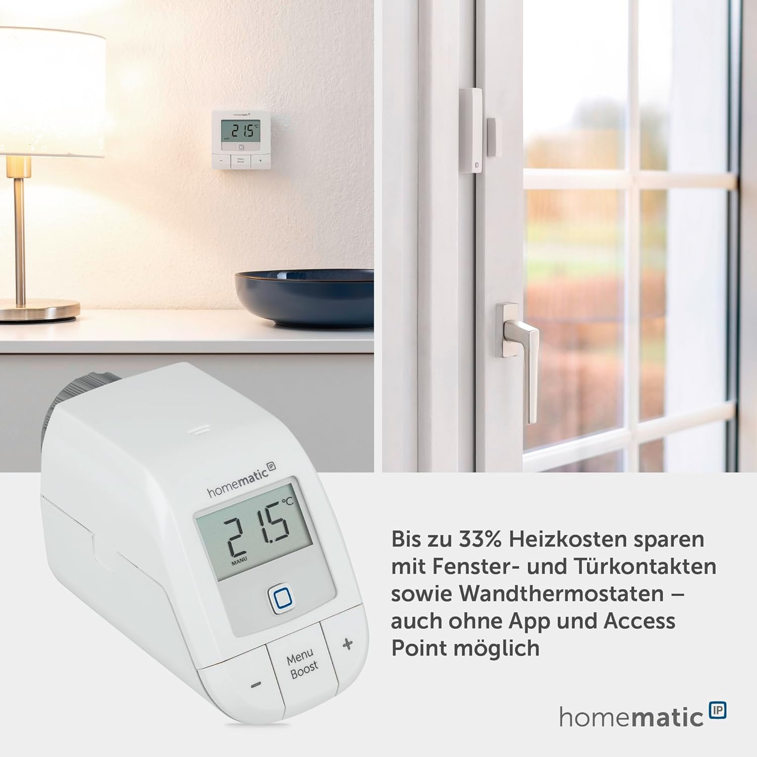 🧼 Zubehör & Pflege – Bundle of Homematic IP Smart Home Radiator Thermostat - Basic (2x), Digital Thermostat Heating, Control via App, Alexa, Google + Wall Thermostat - Basic, Digital Thermostat for Radiators – Bild 9