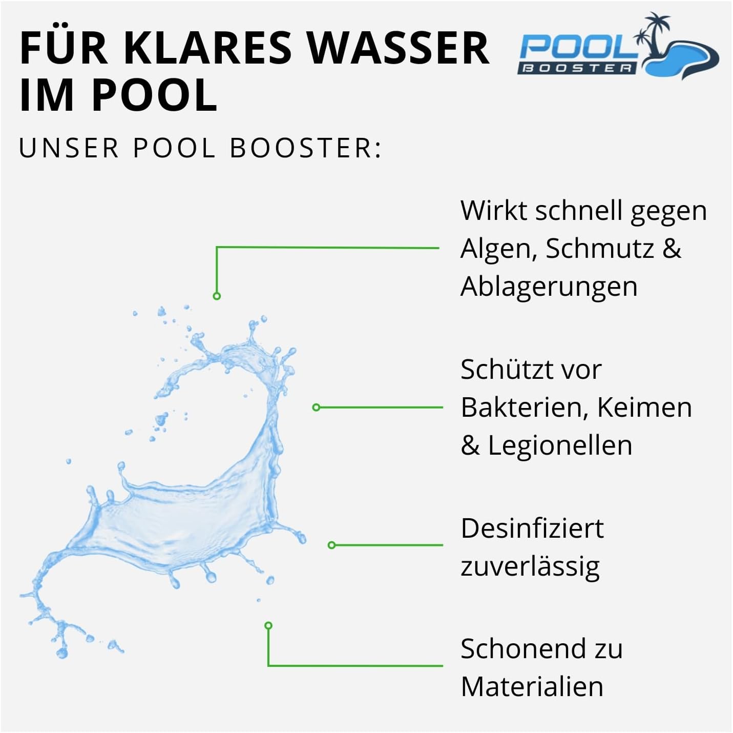 🧼 Zubehör & Pflege – Pool Booster Skin-friendly and Child-Friendly Product 10 Litres - Crystal Clear Water - Clear Pool Water - Pool Cleaner 100% Natural Agent – Bild 2