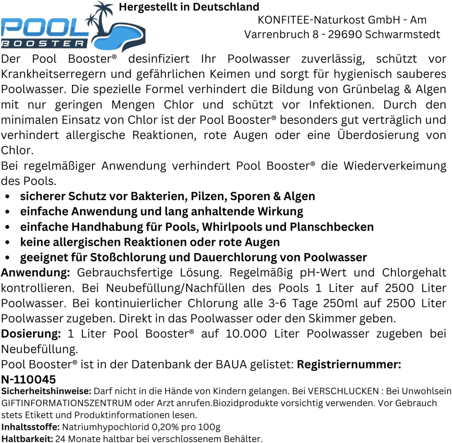 🧼 Zubehör & Pflege – Pool Booster Skin-friendly and Child-Friendly Product 10 Litres - Crystal Clear Water - Clear Pool Water - Pool Cleaner 100% Natural Agent – Bild 7