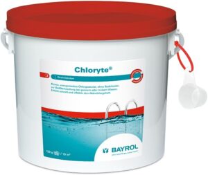 🧼 Zubehör & Pflege – BAYROL Chloryte 5 kg | Inorganic chlorine granules without cyanuric acid, for shock treatment of water problems. Calcium hypochlorite, highly concentrated, immediate effect against algae, cloudy water