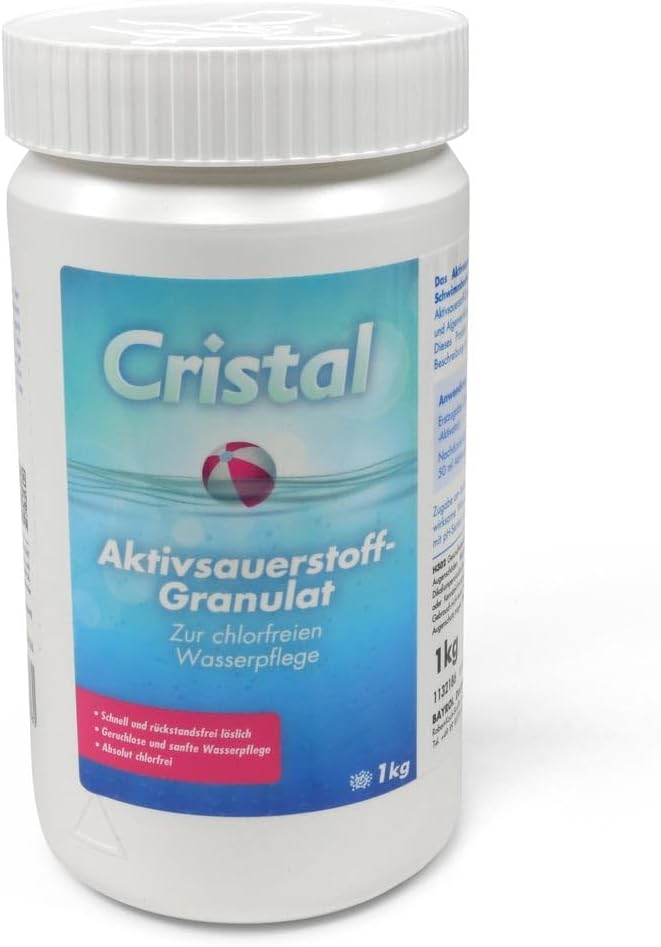 🧼 Zubehör & Pflege – Active Oxygen Granulate, 1.0 kg, Chlorine-Free Water Disinfection, Gentle and Odourless Alternative to Chlorine, Effective Water Disinfection, Requires Additional Cristal Active Oxygen Activator – Bild 8